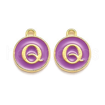 Golden Plated Alloy Enamel Charms ENAM-Q437-12Q-1