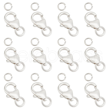 GOMAKERER 12Pcs 3 Styles 925 Sterling Silver Lobster Claw Clasps STER-GO0001-03-1