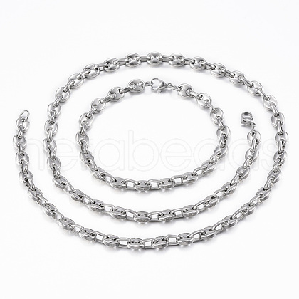 Tarnish Resistant 304 Stainless Steel Jewelry Sets SJEW-F157-12P-1