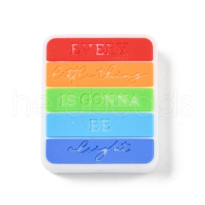 Word Silicone Focal Beads SIL-P010-01D-1