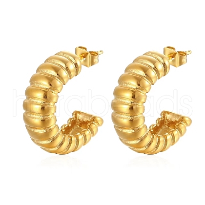 304 Stainless Steel Arch Stud Earrings FU7272-1-1