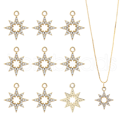 DICOSMETIC 40Pcs UV Plating Alloy Rhinestone Pendants ALRI-DC0001-09-1
