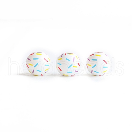 Printed Wood Beads WOCR-PW0003-74E-1