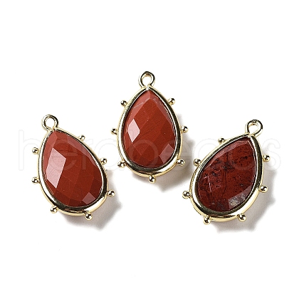 Natural Red Jasper Pendants G-B009-02G-L-1
