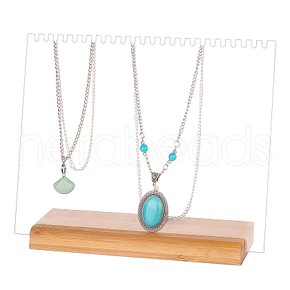 Acrylic Necklace Display Planks NDIS-WH0009-14A-1