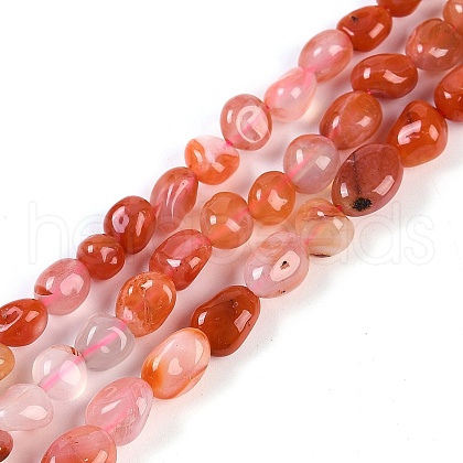 Natural Red Agate Beads Strands G-P497-01B-11-1