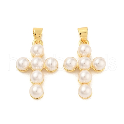 Shell Pearl Pendants ZIRC-F116-02-G-01-1