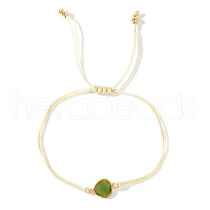 Elegant Golden Edge Glass Link Bracelets for Girlfriend and Family KK2420-3-1