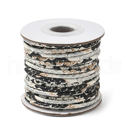 Leopard Printed Round Imitation Leather Cords LC-S020-01E-1
