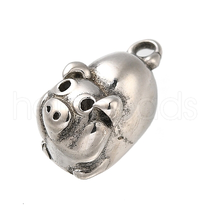 Retro 304 Stainless Steel Pendants STAS-L284-12AS-1