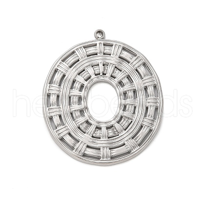 Hollow 304 Stainless Steel Pendants STAS-L022-501P-1