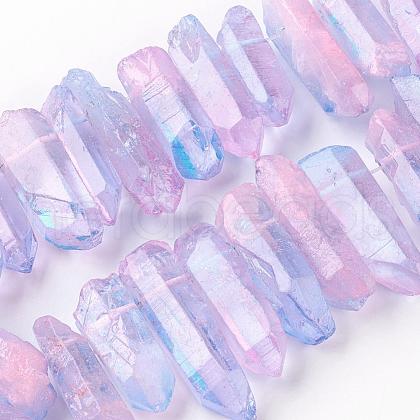 Natural Quartz Crystal Points Beads Strands G-G767-06B-1