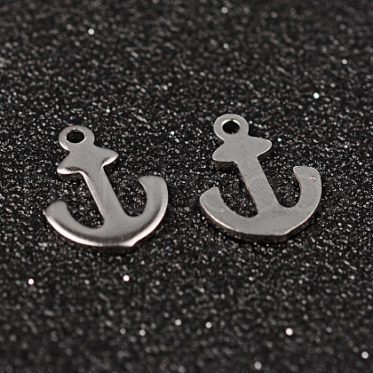 Anchor 304 Stainless Steel Charms X-STAS-M249-01-1