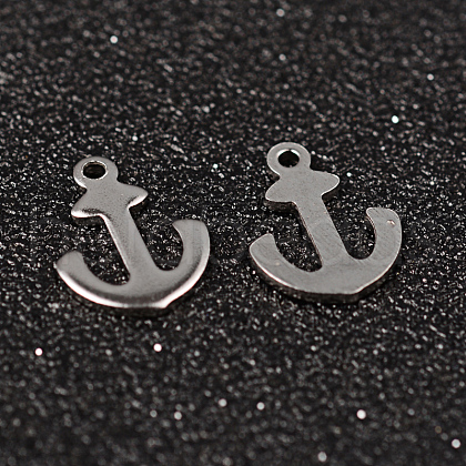 Non-Tarnish Anchor 304 Stainless Steel Charms X-STAS-M249-01-1