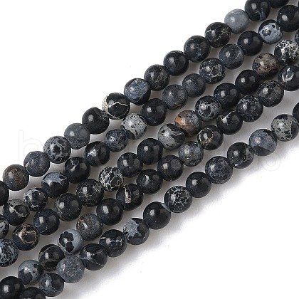 Dyed Natural Regalite/Imperial Jasper/Sea Sediment Jasper Beads Strands G-B124-C05-05-1