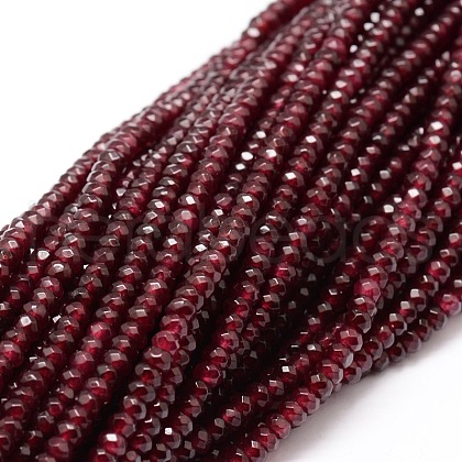 Dyed Natural Malaysia Jade Rondelle Beads Strands X-G-E316-2x4mm-10-1