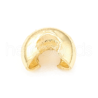 Brass Crimp Beads Cover KK-P228-58G-1