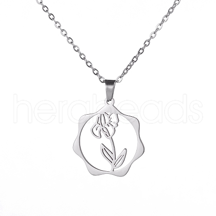 Stainless Steel Pendant Necklaces PW-WG57218-04-1