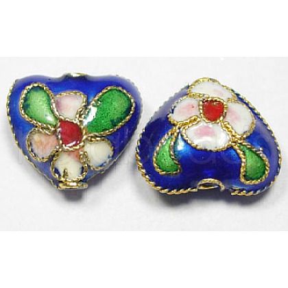 Handmade Cloisonne Beads X-CLB052Y-10-1