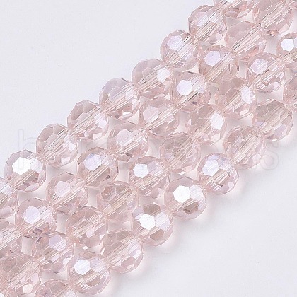 Electroplate Glass Bead Strands EGLA-R015-8mm-8-1