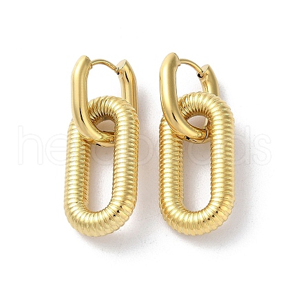 Ion Plating(IP) 304 Stainless Steel Hoop Earrings EJEW-M249-08G-1