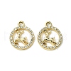 UV Plating Alloy Rhinestone Pendants FIND-B039-02G-08-1