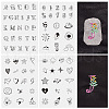 80 Patterns Non-woven Fabrics Water-soluble Embroidery Aid Drawing Sketch DIY-TAC0100-011-1