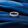 Rhodium Plated 925 Sterling Silver Cubic Zirconia Finger Ring for Women RJEW-L124-005P-2