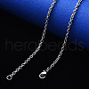 304 Stainless Steel Cable Chain Necklace NJEW-S420-007C-P-4