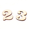 Chinese Cherry Wood Number 0~9 DIY-WH0204-32-2