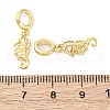Brass Micro Pave Cubic Zirconia European Dangle Charms KK-D325-20G-01-3