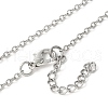 304 Stainless Steel Mom and Daughter Pendant Necklaces for Mother's Day Gift NJEW-JN05193-01-5