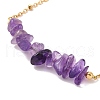 Natural Mixed Gemstone Chips Beaded Link Bracelet BJEW-JB09419-3
