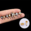 316L Surgical Stainless Steel & Synthetic Opal Threadless Labrets WG5296C-02-1