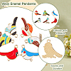 DICOSMETIC 24Pcs 6 Style Alloy Enamel Pendants ENAM-DC0001-13-4