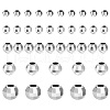   40Pcs 5 Style 925 Sterling Silver Beads Spacer STER-PH0001-70-1