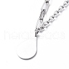 304 Stainless Steel Paperclip Chains & Cable Chain Jewelry Sets SJEW-K153-58P-3