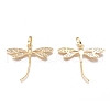 Brass Micro Pave Cubic Zirconia Pendants ZIRC-G168-11G-2