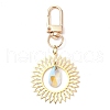 Flower 201 Stainless Steel Pendant Decorations HJEW-TA00153-1