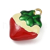Brass Enamel Pendants KK-R224-14B-G-2