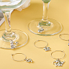 48Pcs 24 Style 12 Constellations Alloy Wine Glass Charms with Rhinestone AJEW-TAC00002-28