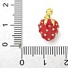 Brass Enamel Pendants X-KK-S511-01B-G-3