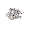 Brass Micro Pave Cubic Zirconia Pendants KK-L229-001P-06-2