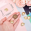Beebeecraft 6Pcs Brass Locket Pendants KK-BBC0015-53-3