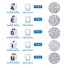 Biyun 500Pcs 5 Style White Acrylic Beads SACR-BY0001-01-7