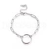 Tarnish Resistant 304 Stainless Steel Link Bracelets STAS-D152-03P-1