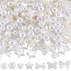 SUNNYCLUE 7 Styles ABS Plastic Imitation Pearl Beads KY-SC0002-17-1