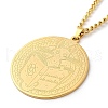 304 Stainlessa Steel Curb Chain Pendant Necklaces NJEW-H034-07G-1