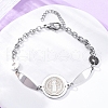 201 Stainless Steel Link  Bracelets BJEW-B078-146P-1