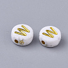 Plating Acrylic Beads PACR-R242-01W-2